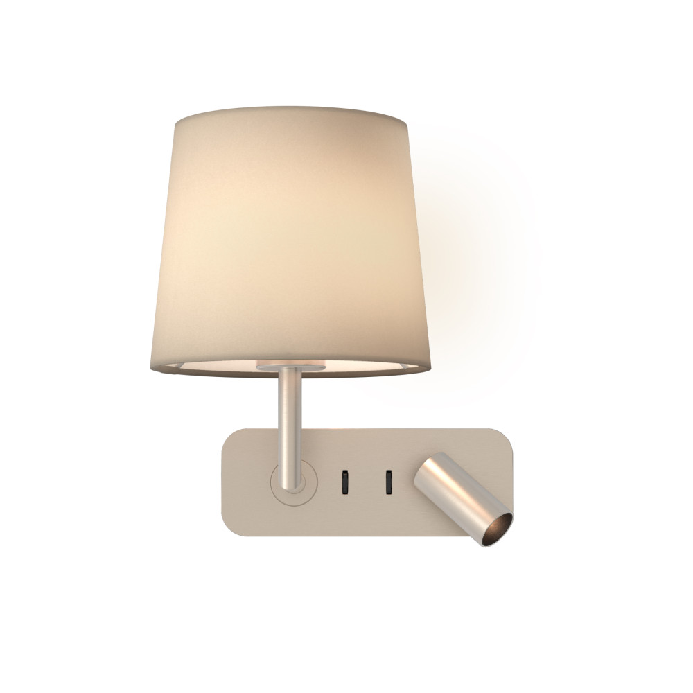 SIDE BY SIDE NIKIEL MAT OPRAWA ŚCIENNA KINKIET 1X E27/ 12W LED 1W WW 2700K 149LM IP20 CYNK