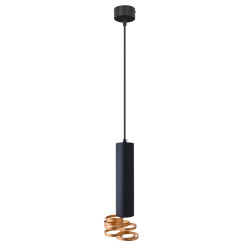 TUBA CZARNY/ ZŁOTY OPRAWA WISZĄCA 1X GU10/ 25W IP20 METAL