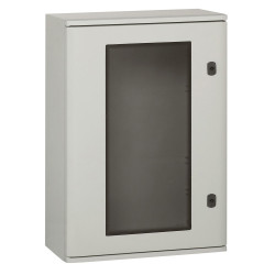 MARINA OBUDOWA PLASTIKOWA NT  610X400X257 DRZWI TRANSPARENTNE IP66 IK10 SZARY
