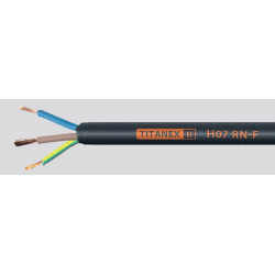 H07RN-F ONPD  2X 16.0 CZARNY PRZEWÓD GUMOWY MIĘKKI 450/750V KL.5 OLEJOODPORNY TITANEX