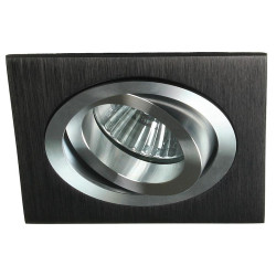 UA-02 CZARNY/ SREBRNY OPRAWA SUFITOWA PT 1X MR16/ 50W 12V IP20 METAL