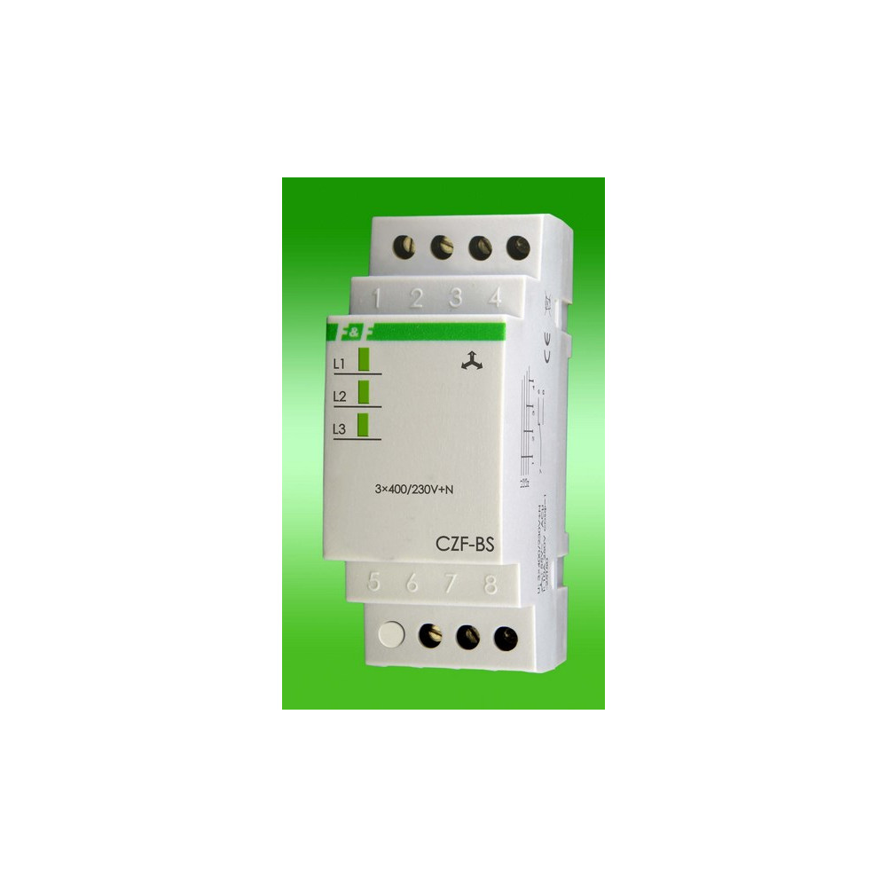 CZF-BS CZUJNIK ZANIKU I ASYMETRII FAZ 10A 1P 2M 3X400/230V+N ZE STAŁYM PROGIEM ASYMETRII