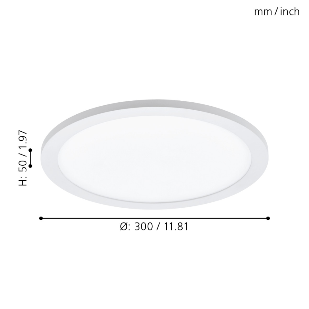 SARSINA-A BIAŁY OPRAWA SUFITOWA NT LED 14W 2700K-6500K 2000LM IP20 ALUMINIUM/ TWORZYWO