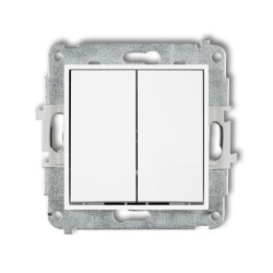 MINI MODUŁ BIAŁY MAT ŁĄCZNIK SERYJNY 2X ZACISKI ŚRUBOWE 10AX 250V