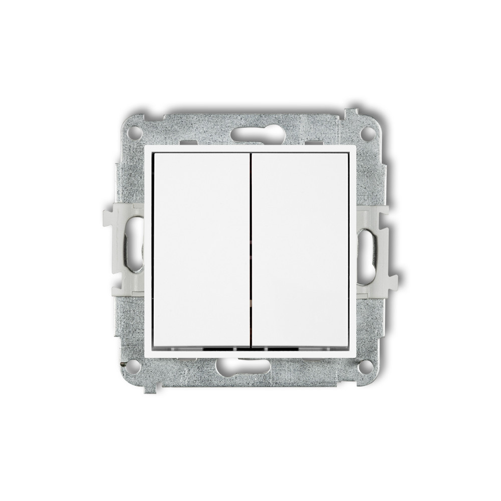 MINI MODUŁ BIAŁY MAT ŁĄCZNIK SERYJNY 2X ZACISKI ŚRUBOWE 10AX 250V