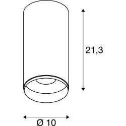 NUMINOS BIAŁY/ CZARNY OPRAWA SUFITOWA NT LED 28W WW 3000K 2400LM 60ST IP20 ALUMINIUM/ TWORZYWO