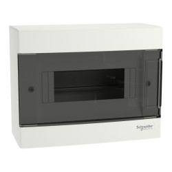 EASY9 ROZDZIELNIA PLASTIKOWA NT 8M 1X 8M N+PE 170X215X96.5 IP40 IK07 DRZWI DYMNE BIAŁY