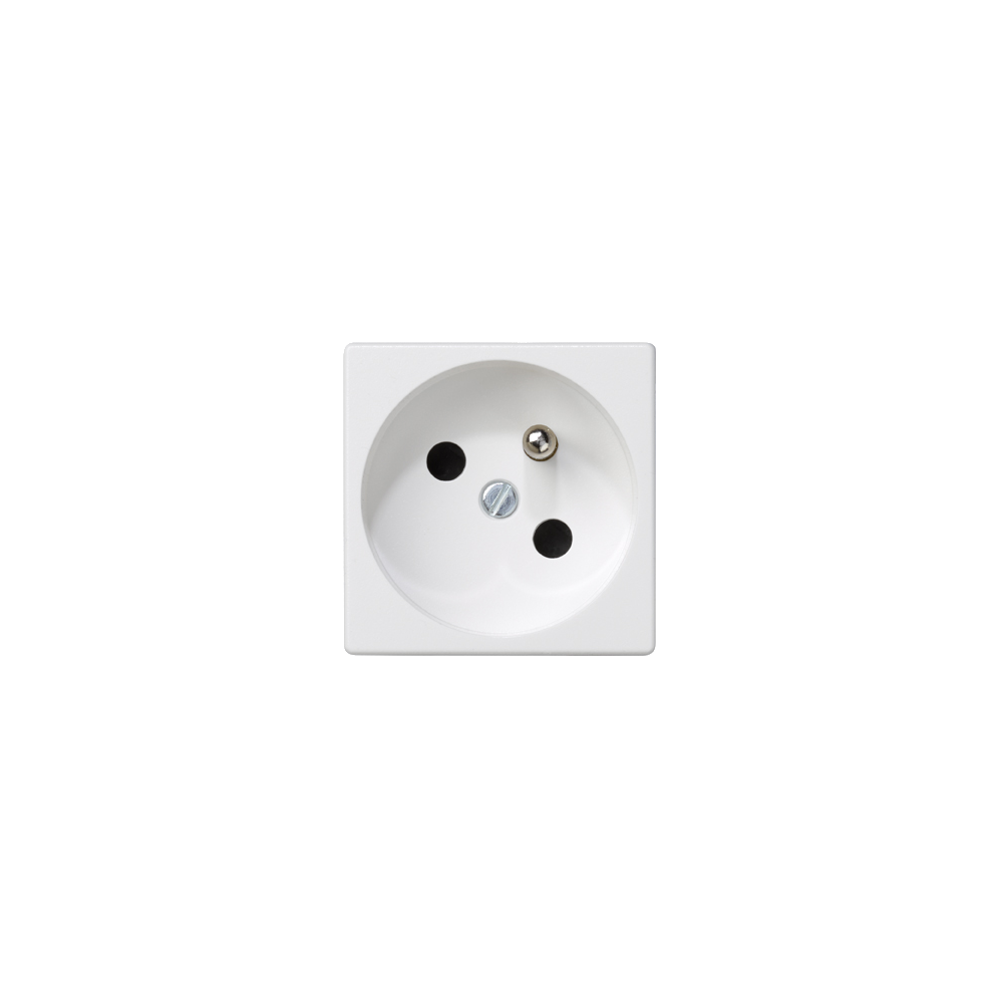CONNECT M45 CZYSTA BIEL GNIAZDO 2M 1X Z/U 45ST  ZACISKI ŚRUBOWE 16A 250V