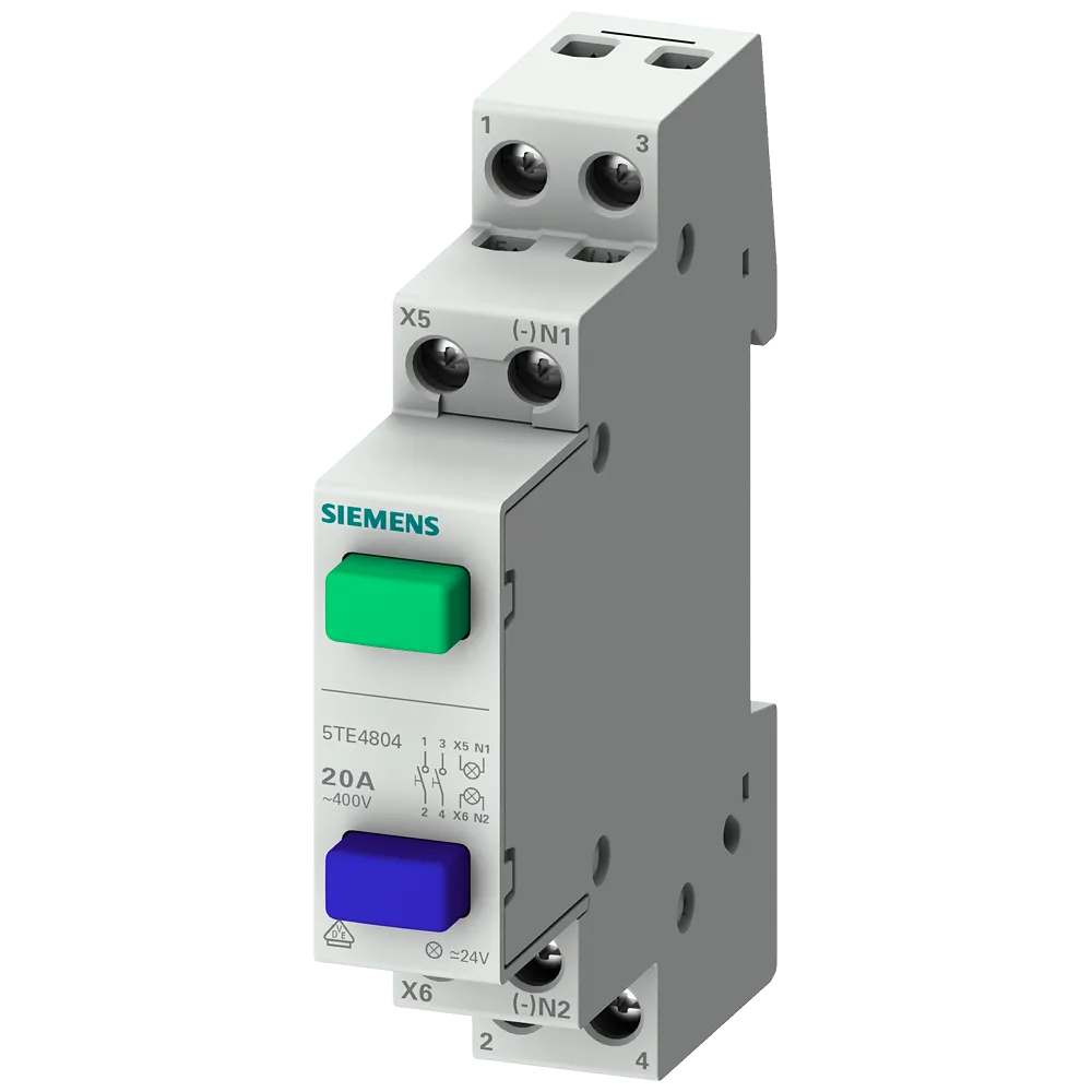 5TE4 ŁĄCZNIK PRZYCISKOWY 20A 1Z/1R 1M 230V AC SZARY