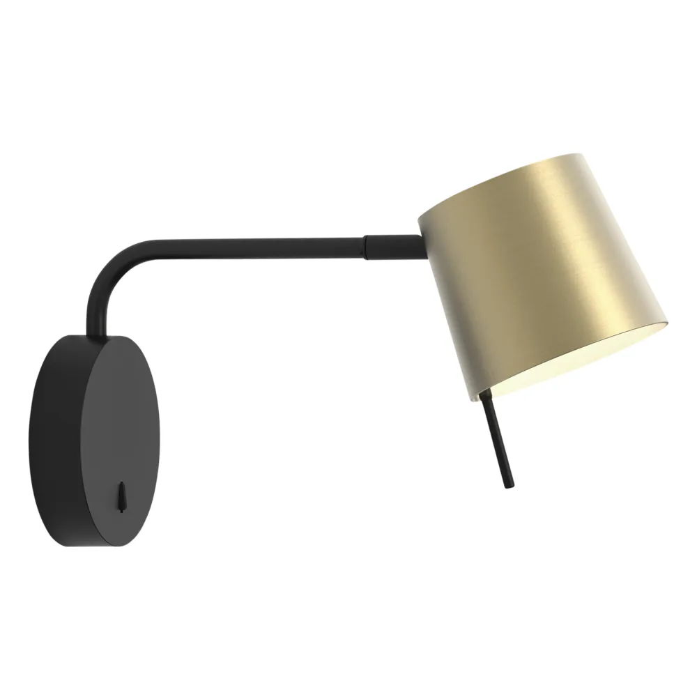 MIURA CZARNY MAT OPRAWA ŚCIENNA KINKIET 1 LED 367 2700 7.5W IP20 CYNK METAL