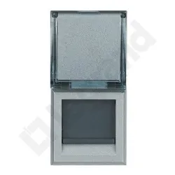 AXOLUTE ALUMINIUM GNIAZDO 1M KOMPUTEROWE 1X UAE 8 CAT.6 STP PŁASKIE BTICINO