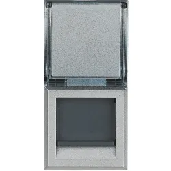 AXOLUTE ALUMINIUM GNIAZDO 1M KOMPUTEROWE 1X UAE 8 CAT.6 STP PŁASKIE BTICINO
