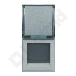 AXOLUTE ALUMINIUM GNIAZDO 1M KOMPUTEROWE 1X UAE 8 CAT.6 STP PŁASKIE BTICINO