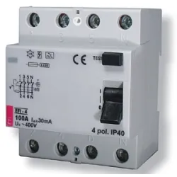 EFI-4 100A/ 30MA/A WYŁĄCZNIK RÓŻNICOWY 100A 4P 4M 30MA A 10KA