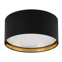 BILBAO BLACK/ GOLD CZARNO/ ZŁOTY OPRAWA SUFITOWA PLAFON NT FI 450 4X E27/ 15W IP20 METAL/ TKANINA