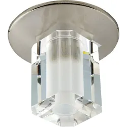 SK-17 SREBRNY OPRAWA SUFITOWA PT 1X G4/ 20W IP20 METAL/ SZKŁO