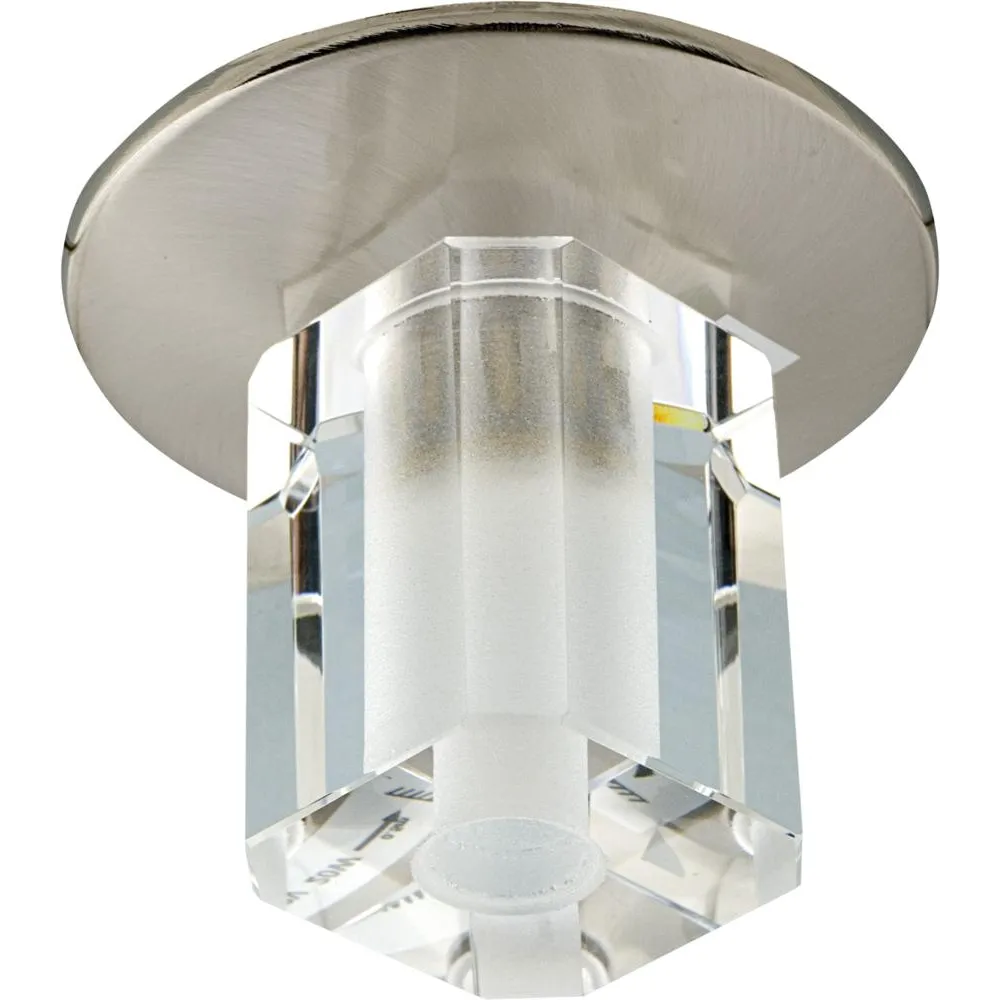 SK-17 SREBRNY OPRAWA SUFITOWA PT 1X G4/ 20W IP20 METAL/ SZKŁO