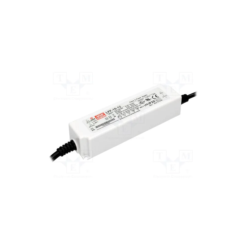 LPF ZASILACZ LED  16W 1.34A 90-305V AC / 6.6-12V DC IP30