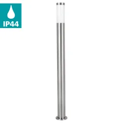 HELSINKI STAL NIERDZEWNA/ BIAŁY OPRAWA PODŁOGOWA SŁUPEK 1X E27/ 12W IP65 STAL/ TWORZYWO