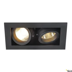 KADUX CZARNY OPRAWA SUFITOWA PT 2X GU10/ 50W IP20 ALUMINIUM/ STAL