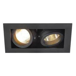 KADUX CZARNY OPRAWA SUFITOWA PT 2X GU10/ 50W IP20 ALUMINIUM/ STAL