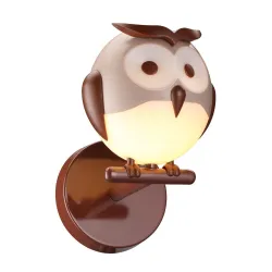 OWL BRĄZOWY/ BIAŁY OPRAWA ŚCIENNA KINKIET NT 1XG9/ 10W IP20 TWORZYWO