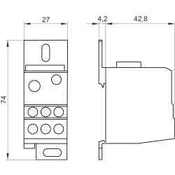 BLOK ROZDZIELCZY 1-BIEG., 125 A, 690 V WEJŚCIE: 1X 10-35+1X 6-16 MM2 WYJŚCIE: 6X 2,5-16 MM2 DO MONTA