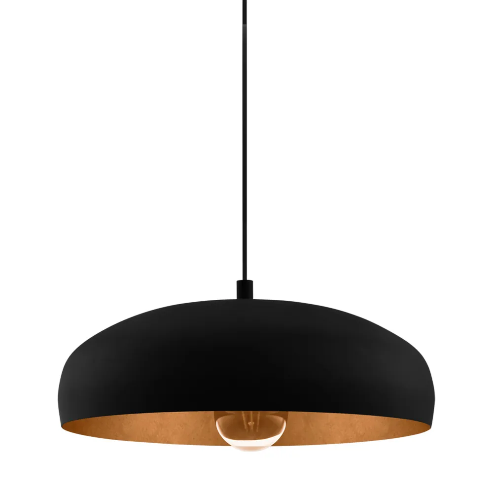 MOGANO 1 CZARNY/ MIEDZIANY OPRAWA WISZĄCA 1X E27/ 60W IP20 STAL