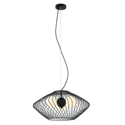 ZENO CZARNY/ BIAŁY OPRAWA WISZĄCA 3X G9/ 25W IP20 STAL/ SZKŁO