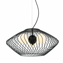 ZENO CZARNY/ BIAŁY OPRAWA WISZĄCA 3X G9/ 25W IP20 STAL/ SZKŁO