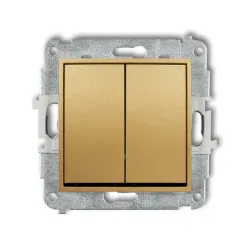 MINI MODUŁ ZŁOTY ŁĄCZNIK WSPÓLNE ZASILANIE 2X 2Z ZACISKI ŚRUBOWE 10AX 250V