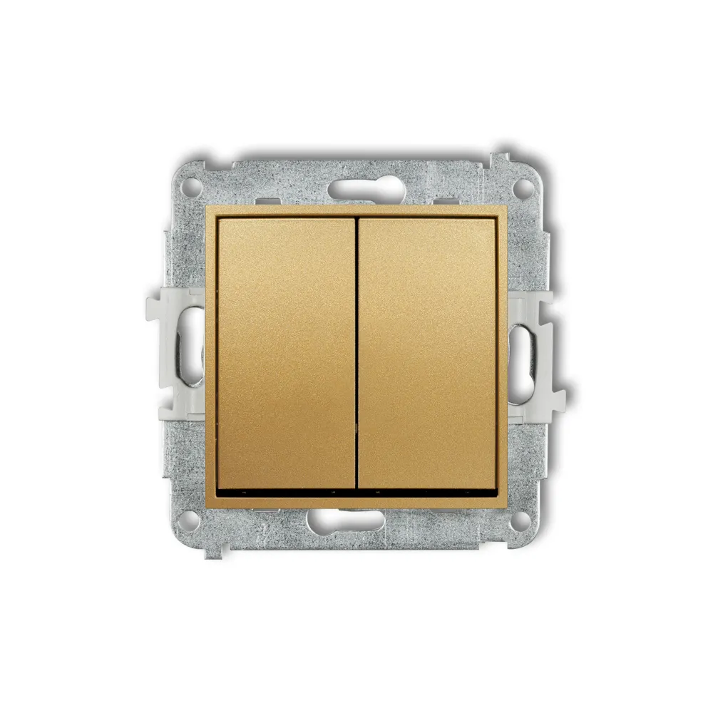 MINI MODUŁ ZŁOTY ŁĄCZNIK WSPÓLNE ZASILANIE 2X 2Z ZACISKI ŚRUBOWE 10AX 250V