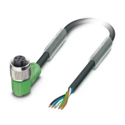SAC-5P-10,0-PUR/M12FR KABEL CZUJNIKA/URZĄDZENIA WYKONAWCZEGO, 5-BIEG., PUR BEZHALOGENOWY, CZARNO-SZA