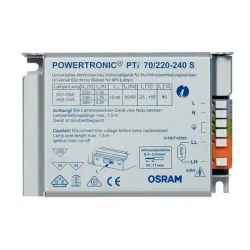 PTI STATECZNIK ELEKTRONICZNY  70W IP20 220-240V AC S METAL DO LAMP METALOHALOGENOWYCH HCI/HQI