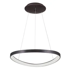 MORFI KAWOWY SZCZOTKOWANY OPRAWA WISZĄCA LED 48W WW 3000K 2640LM IP20 ALUMINIUM/ AKRYL