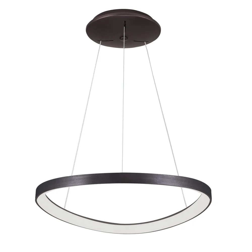 MORFI KAWOWY SZCZOTKOWANY OPRAWA WISZĄCA LED 48W WW 3000K 2640LM IP20 ALUMINIUM/ AKRYL