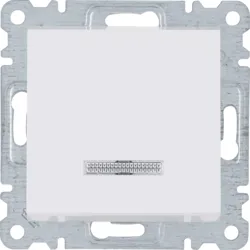 LUMINA SOUL/ INTENSE/ PASSION MODUŁ BIAŁY ŁĄCZNIK PODŚWIETLANY 1X 1Z ZACISKI SPRĘŻYNOWE 10AX 250V