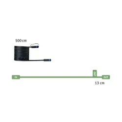 OUTDOOR PLUG AND SHINE PRZEWÓD ŁĄCZĄCY IP68 5M 1IN-2OUT CZARNY TWORZYWO SZTUCZNE
