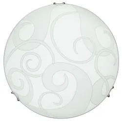 LAKONIA BIAŁY OPRAWA SUFITOWA PLAFON 1X E27/ 60W 30X30 IP20 METAL/ SZKŁO