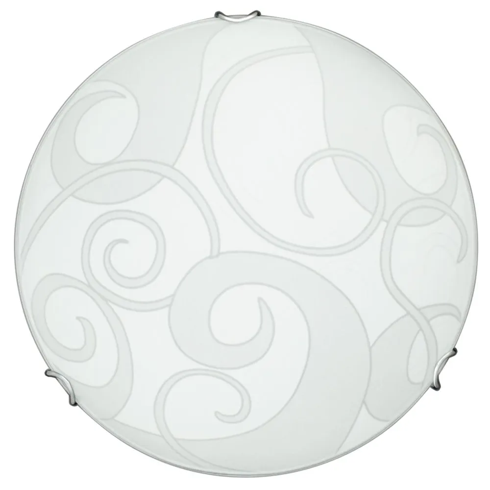 LAKONIA BIAŁY OPRAWA SUFITOWA PLAFON 1X E27/ 60W 30X30 IP20 METAL/ SZKŁO