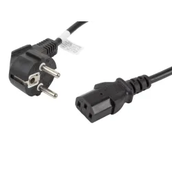 KABEL ZASILAJĄCY CEE 7/7-IEC 320 C13 1.8M VDE CZARNY