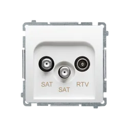 SIMON BASIC MODUŁ BIAŁY GNIAZDO RTV-2XSAT KOŃCOWE 1DB