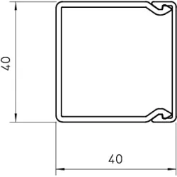 WDK40040RW KANAŁ KABLOWY 40X40 PCV BIAŁY