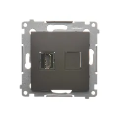 SIMON 54 MODUŁ BRĄZ MAT GNIAZDO 1X HDMI