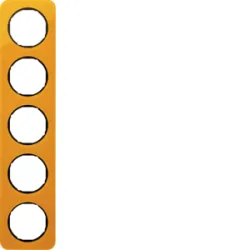 R.1 POMARAŃCZOWY PRZEZROCZYSTY/ CZARNY AKRYL RAMKA 5X