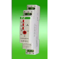 CZF-311 CZUJNIK ZANIKU I ASYMETRII FAZ 10A 1P 1M 3X400/230V+N AC Z REGULOWANYM PROGIEM ASYMETRII