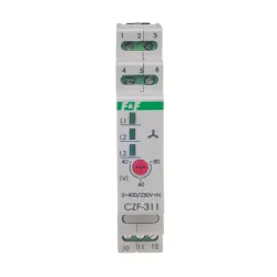 CZF-311 CZUJNIK ZANIKU I ASYMETRII FAZ 10A 1P 1M 3X400/230V+N AC Z REGULOWANYM PROGIEM ASYMETRII
