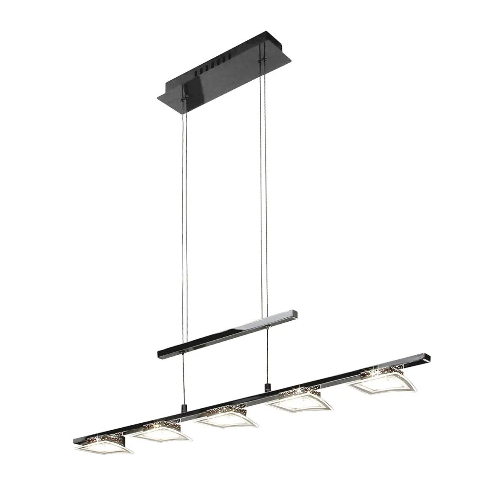 WINSTON CHROM/ BIAŁY OPRAWA WISZĄCA LED 30W WW 3000K 2300LM IP20 STAL/ SZKŁO