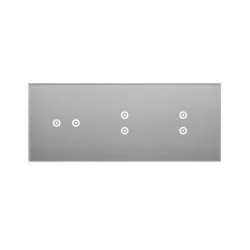 SIMON 54 TOUCH SREBRNA MGŁA PANEL DOTYK 3 MODUŁY 2P DOTYK POZIOME + 2P DOTYK PIONOWE + 2P DOT PION