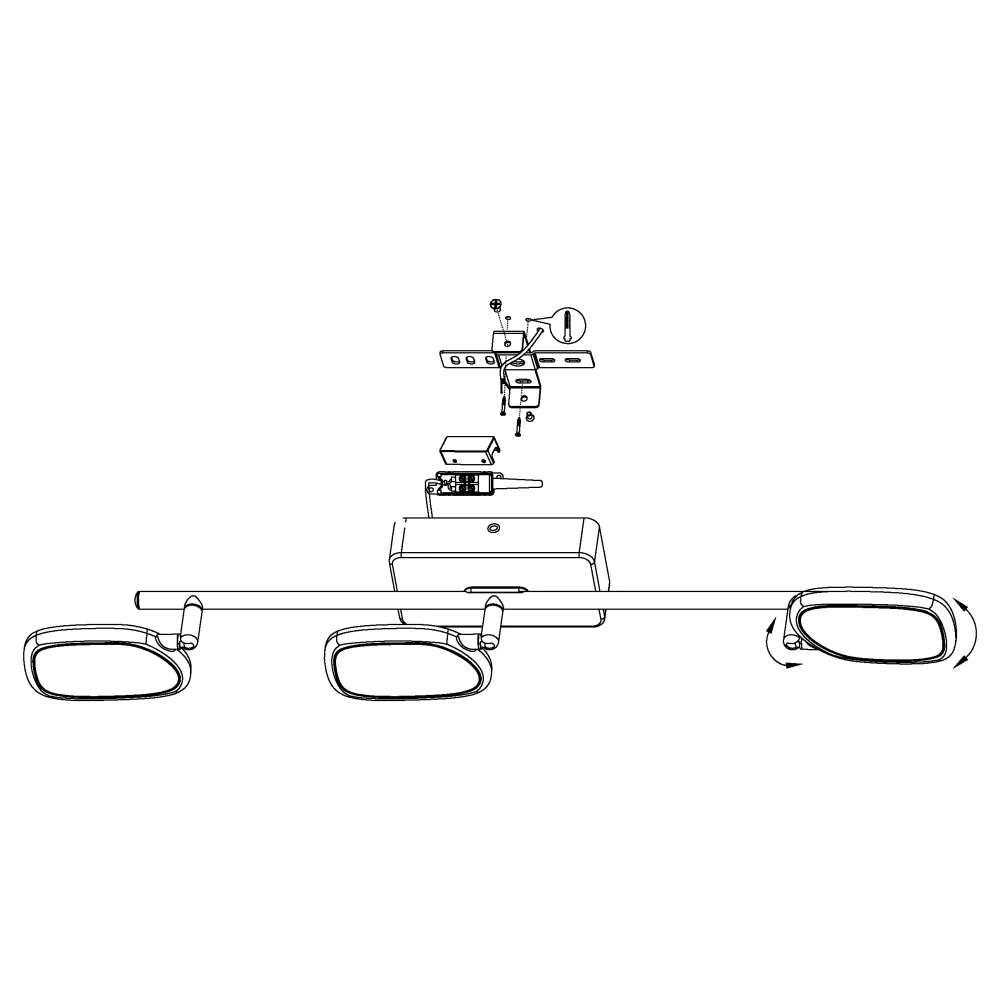 PALOMBARE-C BIAŁY OPRAWA SUFITOWA SPOT NT LED 3X5W 2700K-6500K 1800LM IP20 TWORZYWO/ STAL/ ALUMINIUM